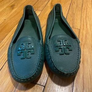 Tory Burch 55810 Lowell 2 Driver Tumbled Leather Moccasins